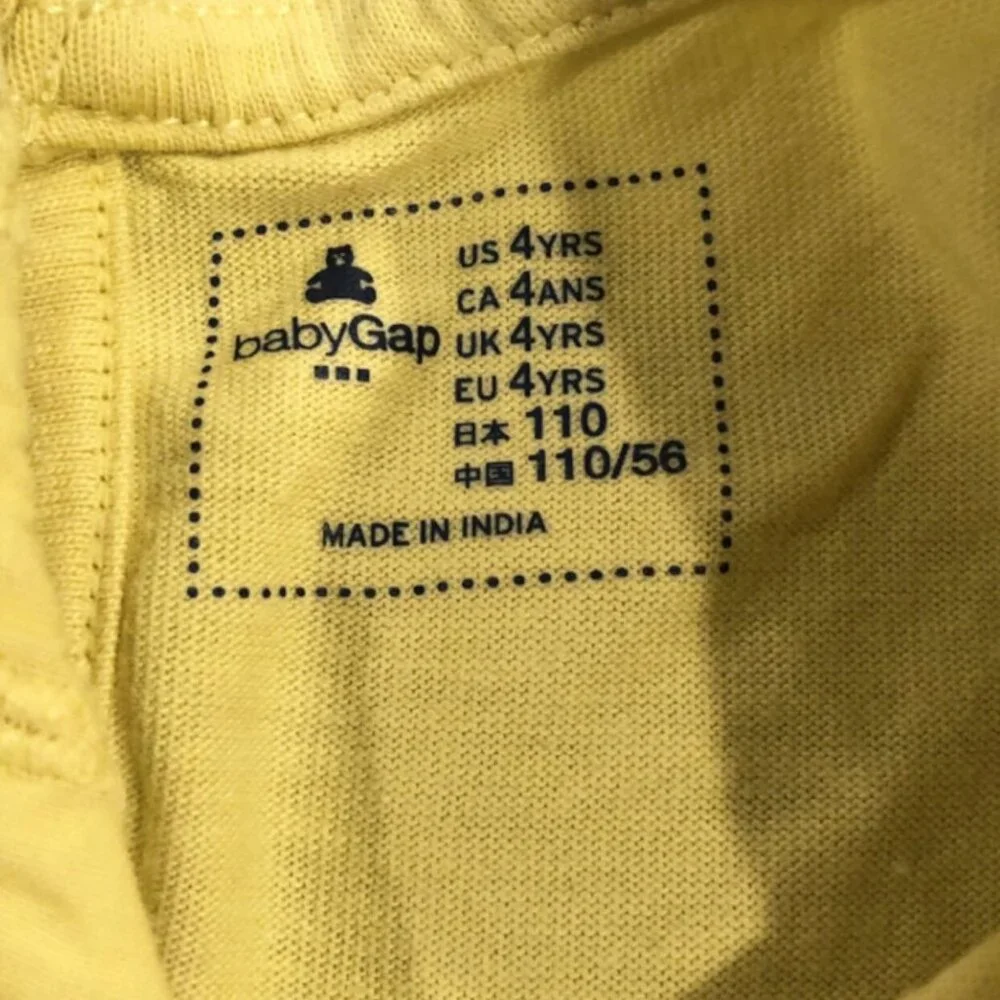 Baby Gap 4Y Yellow Eyelet Heart Shirt Top
